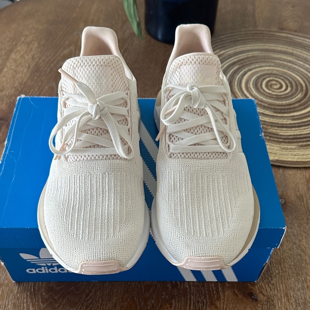Adidas Light Beige Knit Sneakers